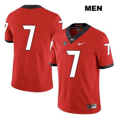 Men's Georgia Bulldogs NCAA #7 Tyrique Stevenson Nike Stitched Red Legend Authentic No Name College Football Jersey KNE0854AN